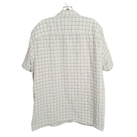 Timberland Mens Sz XXL Shirt Slim Fit Button Up Textured Camp 100% Cotton Plaid - Picture 3 of 7